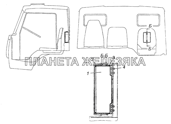 5320-3906010 Установка ящика запчастей КамАЗ-4350 (4х4)