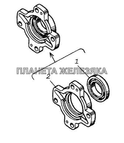 4310-4204080 Крышка стакана коробки отбора мощности КамАЗ-5350 (6х6)