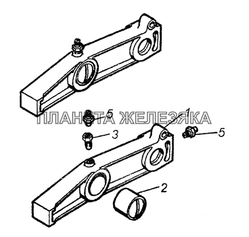 4310-4501230 Траверса вала барабана лебедки - Winch drum shaft cross-piece КамАЗ-4350 (4х4)