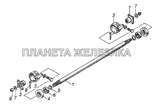 4326-4502210-01 Вал карданный промежуточный КамАЗ-6350 (8х8)