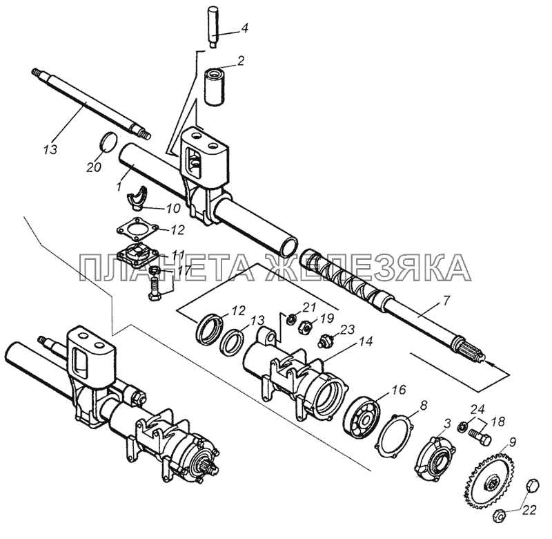 4310-4511010 Тросоукладчик лебедки в сборе КамАЗ-4350 (4х4)