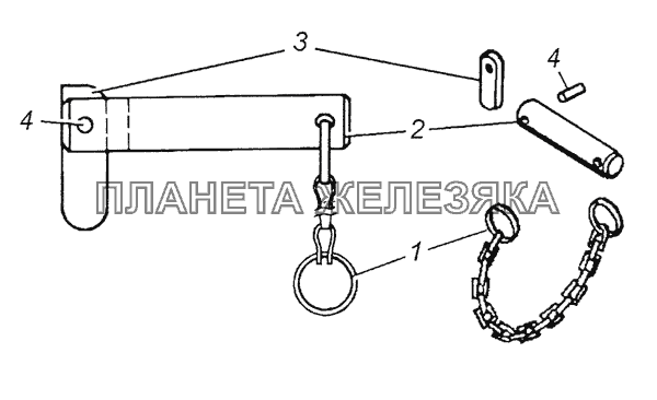 4310-5002074 Шпилька стопорная в сборе КамАЗ-4350 (4х4)