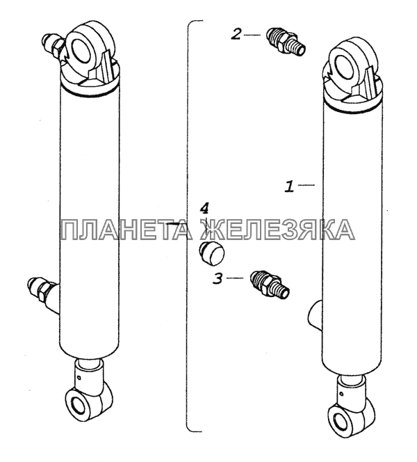 4310-5003012 Цилиндр механизма подъёма запасного колеса КамАЗ-4350 (4х4)