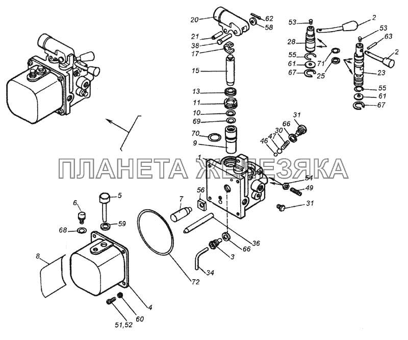 4310-5004010 Насос опрокидывающего механизма кабины КамАЗ-6350 (8х8) 4310-5004010 Насос опрокидывающего механизма кабины КамАЗ-6350 (8х8)