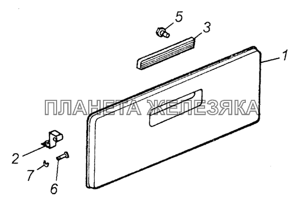 5320-5303020-01 Дверка вещевого ящика в сборе КамАЗ-5350 (6х6)