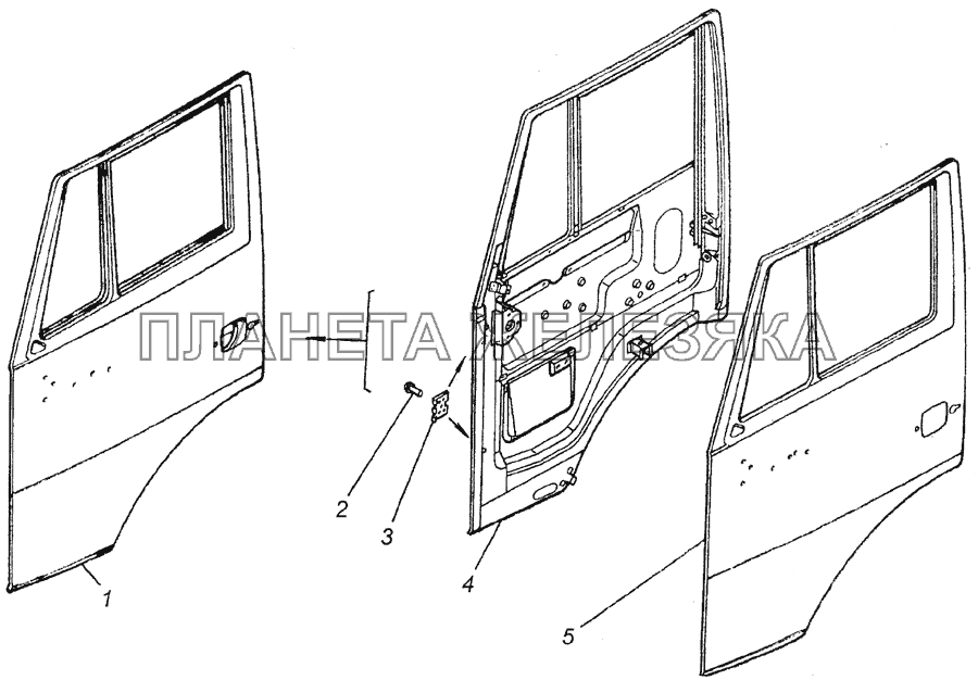 53205-6100015 Дверь левая КамАЗ-4350 (4х4)