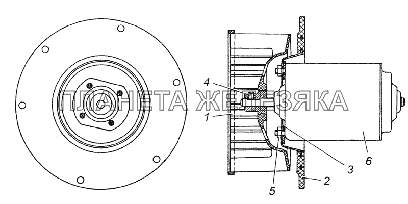 5320-8118069 Колесо рабочее с электродвигателем в сборе КамАЗ-5350 (6х6)