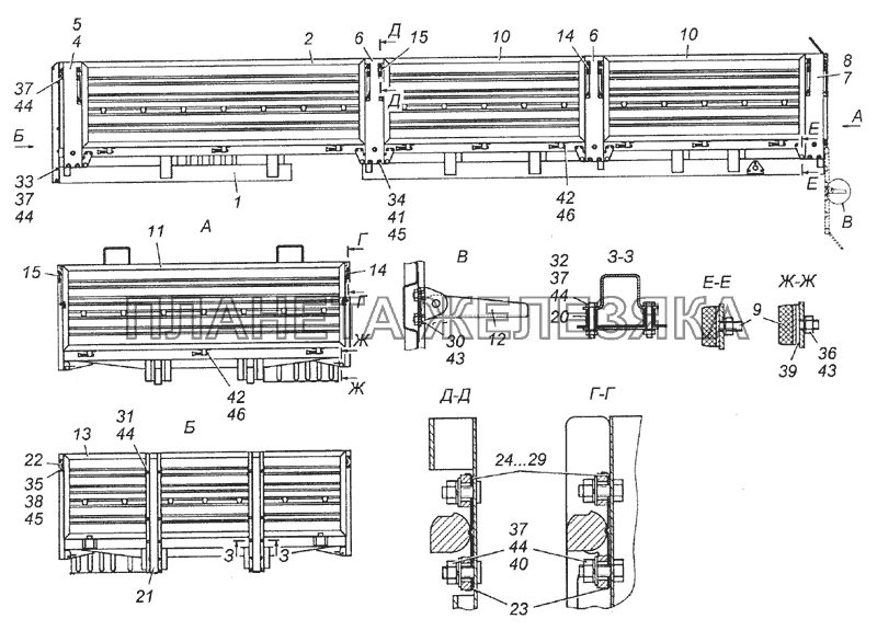 6350-8500010-70 Платформа в сборе КамАЗ-4350 (4х4)