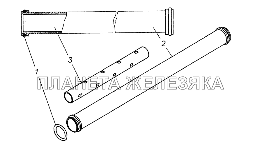 740.1014498 Трубка сапуна с втулкой в сборе КамАЗ-5350 (6х6)