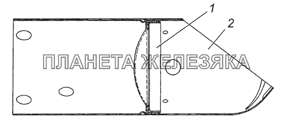 5320-1101090-10 Труба выдвижная топливного бака в сборе КамАЗ-6350 (8х8)