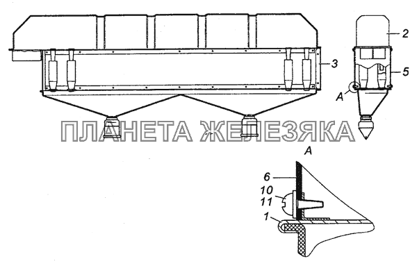 6520-1109010-10 Воздухоочиститель мультициклонный в сборе КамАЗ-63501 8х8