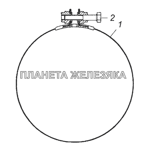 53205-1109365 Хомут воздуховода в сборе КамАЗ-6450 8х8