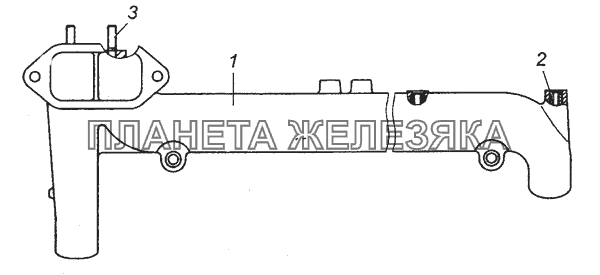 7406.1115110-20 Тройник в сборе КамАЗ-53504 (6х6)