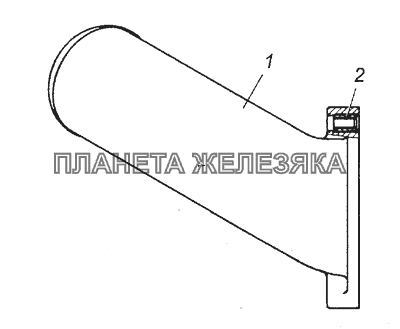 53205-1170125 Патрубок отводящий в сборе КамАЗ-43501 (4х4)