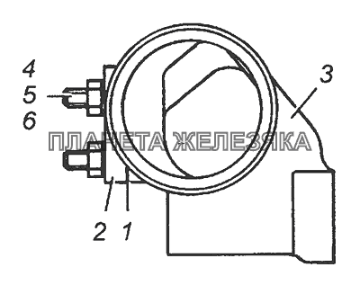 7406.1303100-10 Трубка водяная правая в сборе КамАЗ-53501 (6х6)