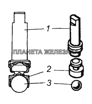 5320-1305030 Пробка с шариком и держателем в сборе КамАЗ-43501 (4х4)