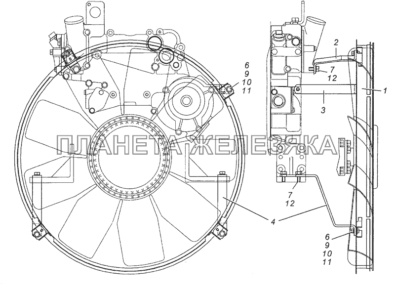 740.50-1309007 Установка обечайки вентилятора КамАЗ-63501 8х8