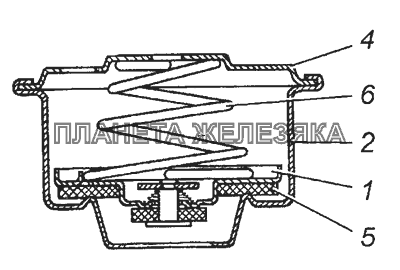 5320-1311050 Блок клапанов пробки расширительного бачка в сборе КамАЗ-63501 8х8