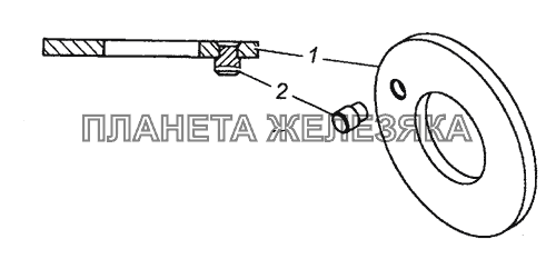 14.1701086 Шайба упорная блока шестерен заднего хода в сборе КамАЗ-43501 (4х4)
