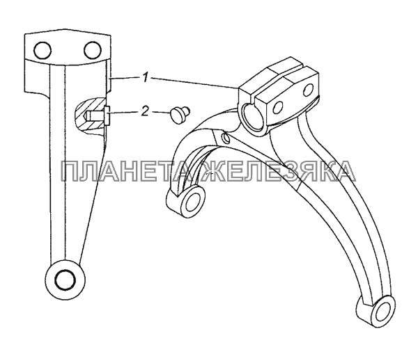 161.1722050 Вилка со штифтом в сборе КамАЗ-43501 (4х4)