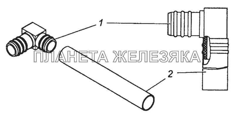 740.1002500 Трубка сливная в сборе КамАЗ-43501 (4х4)