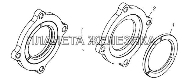 4310-2304128 Кольцо упорное кулака шарнира полуоси КамАЗ-53501 (6х6)