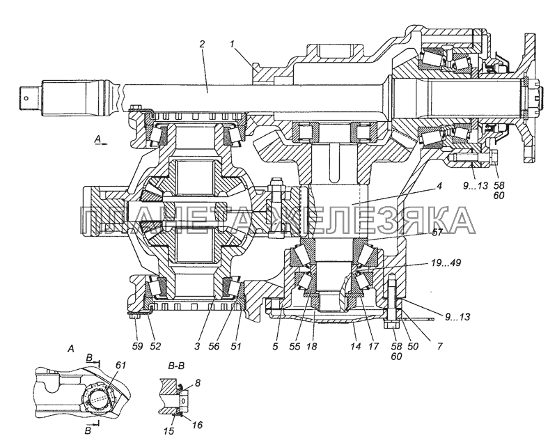 6350-2322010-10 Передача главная переднего второго моста КамАЗ-6450 8х8