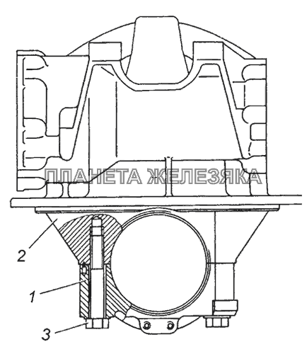 53205-2402015 Картер редуктора заднего моста в сборе КамАЗ-6450 8х8