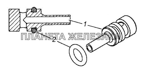 5320-2511066 Шток крана в сборе КамАЗ-63501 8х8