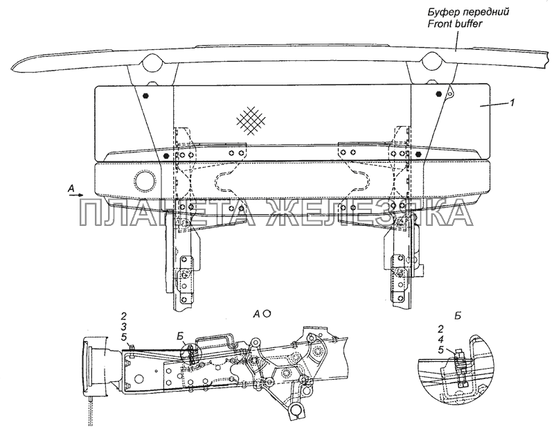 4326-2803050 Установка настила буфера КамАЗ-53501 (6х6)