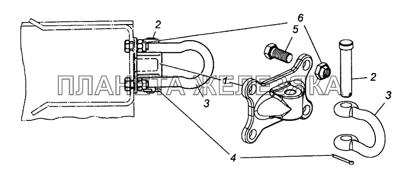 5410-2806040 Проушина буксирная в сборе КамАЗ-6450 8х8