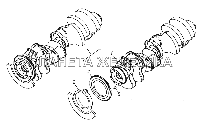 740.30-1005008 Вал коленчатый КамАЗ-43501 (4х4)