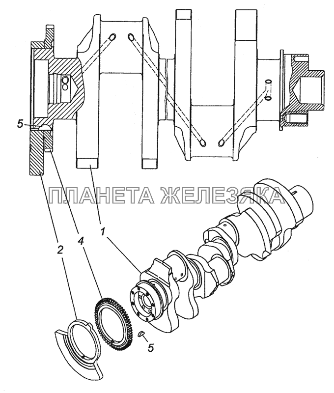 740.50-1005008 Вал коленчатый КамАЗ-6450 8х8