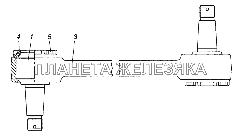 630-2919012-20 Штанга реактивная в сборе КамАЗ-6450 8х8