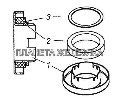 5320-3444044 Уплотнение рулевой колонки в сборе КамАЗ-63501 8х8