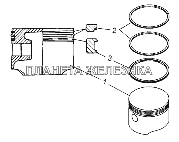 53205-3509154 Поршень в сборе КамАЗ-53501 (6х6)
