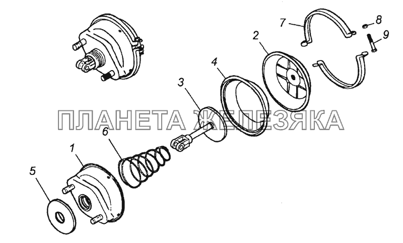 661.3519210-10 Камера тормозная в сборе КамАЗ-63501 8х8