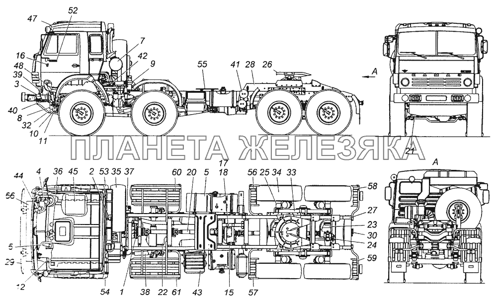 6450-0000310 Автомобиль КАМАЗ-6450 КамАЗ-6450 8х8