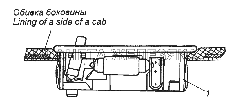 54105-3714002-24 Установка плафона спального места КамАЗ-63501 8х8