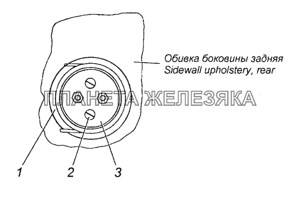 43114-3723006 Установка розетки переносной лампы КамАЗ-63501 8х8