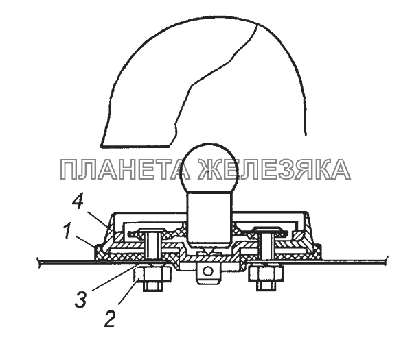 5320-3726001Установка сигнального фонаря бокового указателя поворотов КамАЗ-53501 (6х6)