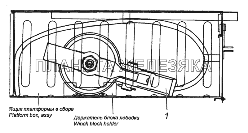 4310-4505003 Установка блока лебедки КамАЗ-6450 8х8