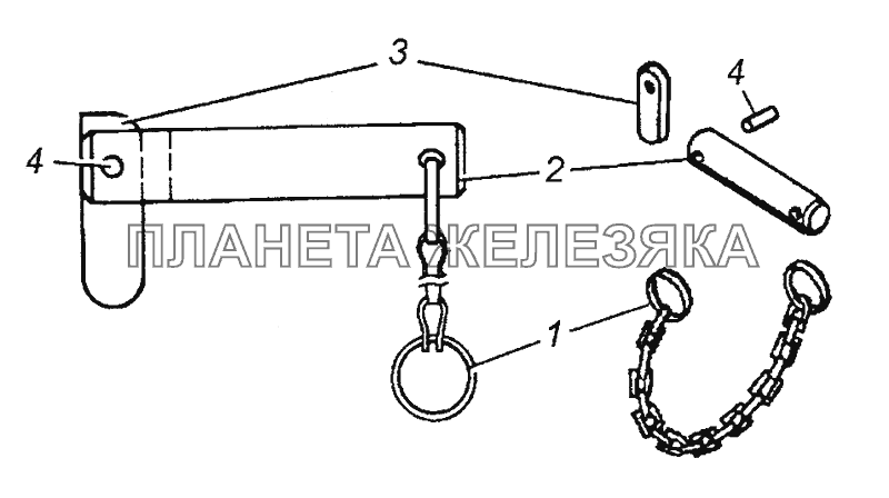 4310-5002074 Шпилька стопорная в сборе КамАЗ-43501 (4х4)
