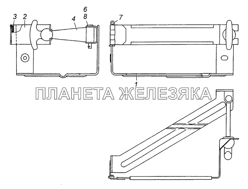 53205-5208400 Рамка крепления омывателя в сборе КамАЗ-53504 (6х6)