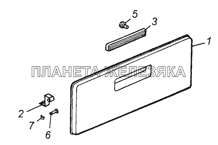 5320-5303020-01 Дверка вещевого ящика в сборе КамАЗ-6450 8х8