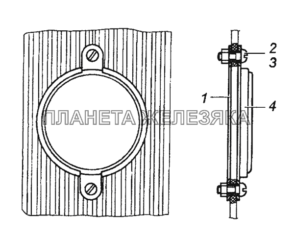 54112-8208003 Установка световозвращателей КамАЗ-6450 8х8