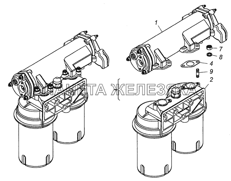 740.20-1012006 Фильтр масляный с теплообменником КамАЗ-6450 8х8