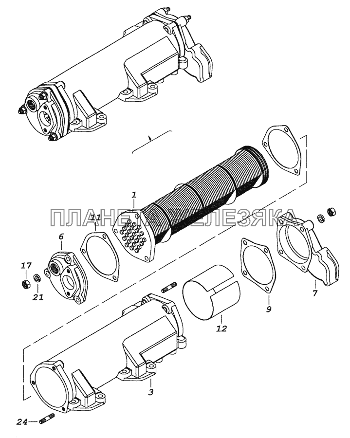 740.20-1013200-10 Теплообменник масляный КамАЗ-6450 8х8