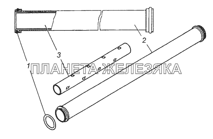 740.1014498 Трубка сапуна с втулкой в сборе КамАЗ-6450 8х8