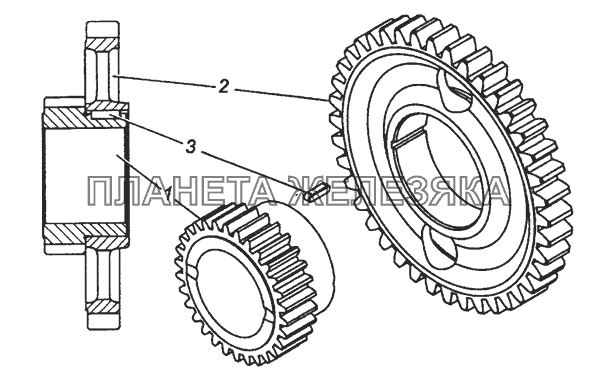 7406.1029115 Шестерня ведущая в сборе КамАЗ-43501 (4х4)